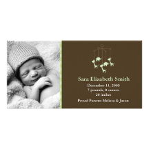 Annonces mobiles de naissance de bébé photocartes personnalisées
