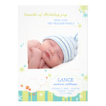 Annonces plates de naissance de photo de nouveau b cartons d'invitation