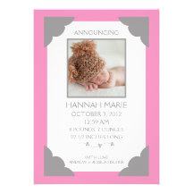 Annonces pour toujours encadrées de naissance de p invitation