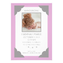 Annonces pour toujours encadrées de naissance de p carton d'invitation