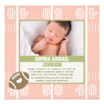 Annonces roses de naissance du football cartons d'invitation