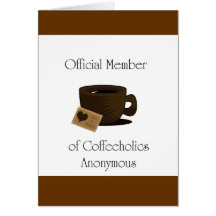 anonyme coffeeholic cartes de vœux