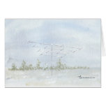 Antenne par radio amateur en hiver carte de vœux