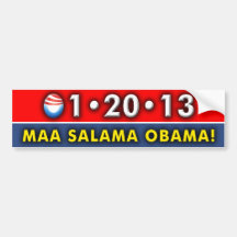 Anti adhésif pour pare-chocs d'Obama "Maa Salama O Autocollant Pour Voiture