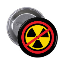 Anti bouton de symbole de rayonnement d'énergie nu badge avec épingle