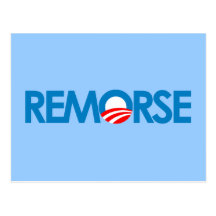 Anti-Obama Bumpersticker - remords Cartes Postales