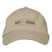 Anti-Obama - chapeau brodé