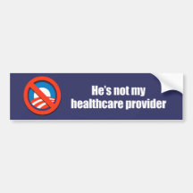 Anti-Obama - il n'est pas mon fournisseur de soins Autocollant Pour Voiture