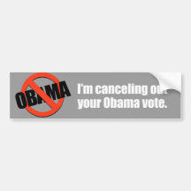 Anti-Obama - je décommande votre vote d'obama Adhésif Pour Voiture