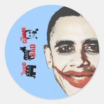 Anti-Obama - le bon. Le mauvais. Le coco Autocollant Rond