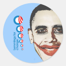 Anti-Obama - lemmings pour le changement Adhésifs