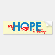 Anti-Obama - mon ESPOIR se fane Autocollant Pour Voiture