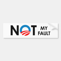 Anti-Obama - non mon noir de défaut Autocollant Pour Voiture