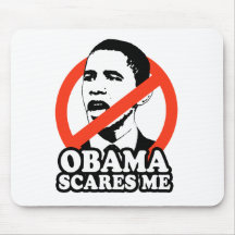 ANTI-OBAMA/OBAMA M'EFFRAYE T-shirt Tapis De Souris