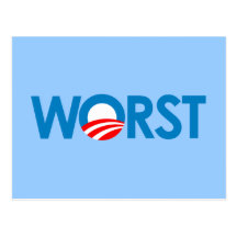 Anti-Obama - plus mauvais Carte Postale