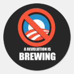 Anti-Obama - une révolution brasse Autocollants