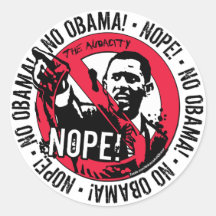 Anti Obama vitesse '08 de Nope Autocollants Ronds