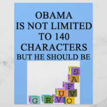 anti plaisanterie de gazouillement d'obama prospectus avec motif