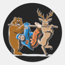Anti vengeance d'animal de chasse autocollant