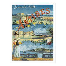 Antibes vintage méditerranéen carte postale