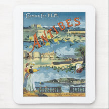 Antibes vintage méditerranéen tapis de souris