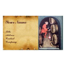 ANTIQUE WINE CELLAR AND VINEYARD HARVEST MONOGRAM BUSINESS CARD TEMPLATES