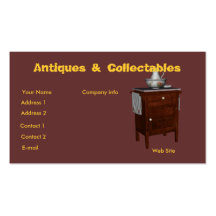 Antiquités et objet de collection modèle de carte de visite