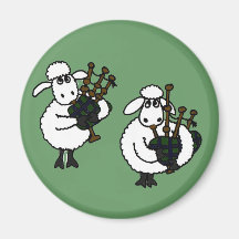 AP moutons impressionnants jouant des cornemuses Magnets Pour Réfrigérateur