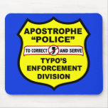 Apostrophe Mousepad de police de grammaire Tapis De Souris