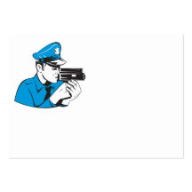 Appareil-photo de vitesse de policier de policier modèle de carte de visite