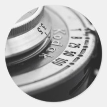 Appareil-photo vintage autocollant