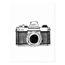 Appareil-photo vintage carte postale