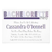 Appelez dans des invitations de partie de Bachelor