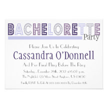 Appelez dans des invitations de partie de Bachelor