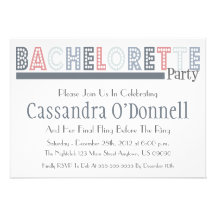 Appelez dans des invitations de partie de Bachelor
