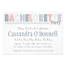 Appelez dans des invitations de partie de Bachelor