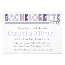 Appelez dans des invitations de partie de Bachelor