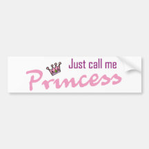 Appelez-juste moi princesse adhésifs pour voiture