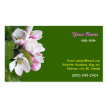 Apple fleurissent carte de visite professionnelle 