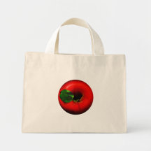 Apple rouge conçoivent sac de toile