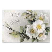 Apple vintage fleurissent des cartes de RSVP Cartons D'invitation