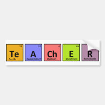 Appréciation de professeur de Tableau périodique Autocollants Pour Voiture