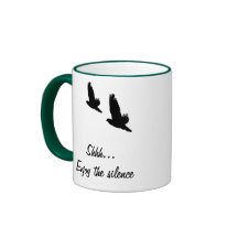 Appréciez la conception d'oiseaux de silence mug