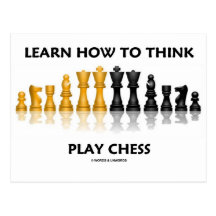 Apprenez comment penser des échecs de jeu (l'attit carte postale