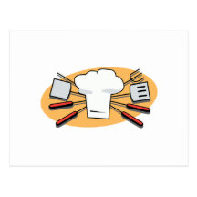 Approvisionnements de barbecue cartes postales