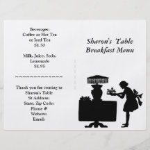 Approvisionnements de restaurant, menu de petit dé prospectus customisé