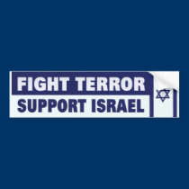 Appui Israël de terreur de combat autocollants pour voiture