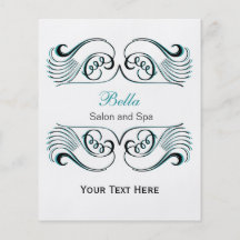 aqua  , black and white Chic Business Flyers