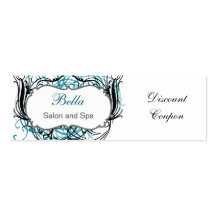 aqua, bon chic noir et blanc de remise modèles de cartes de visite