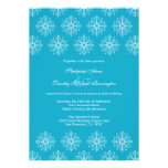 Aqua + faire-part de mariage blanc d'hiver de floc